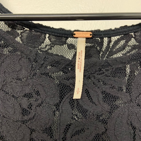 Free People Sleeveless Black Lace Boho Dress Small - Picture 4 of 8